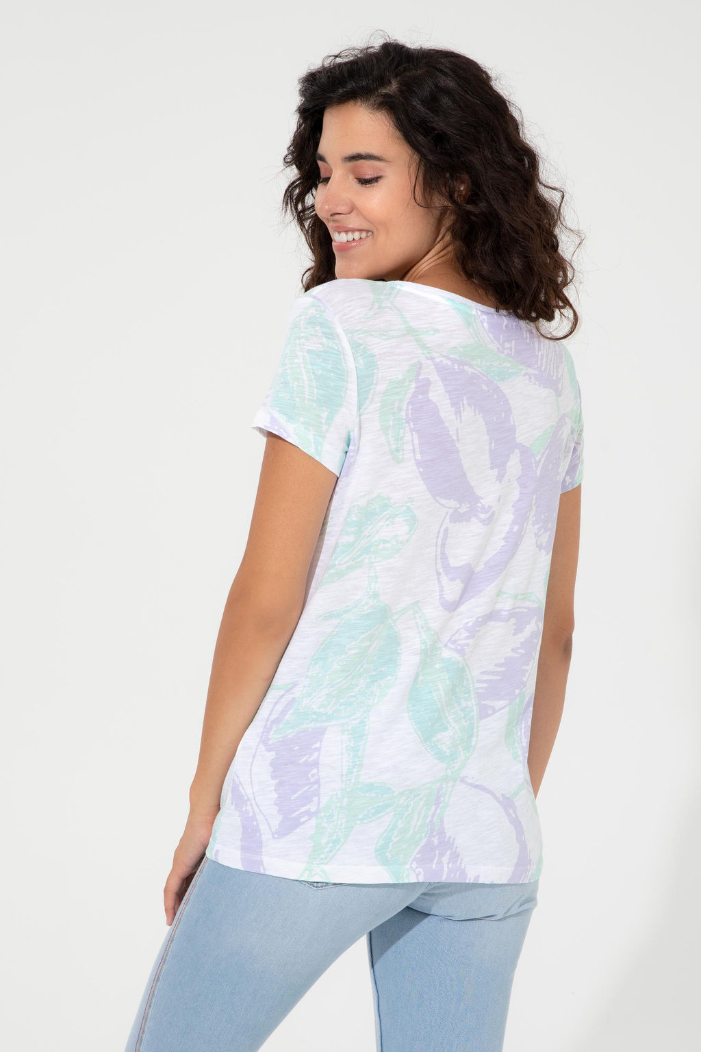 Kad_n Lila Bisiklet Yaka Ti__rt