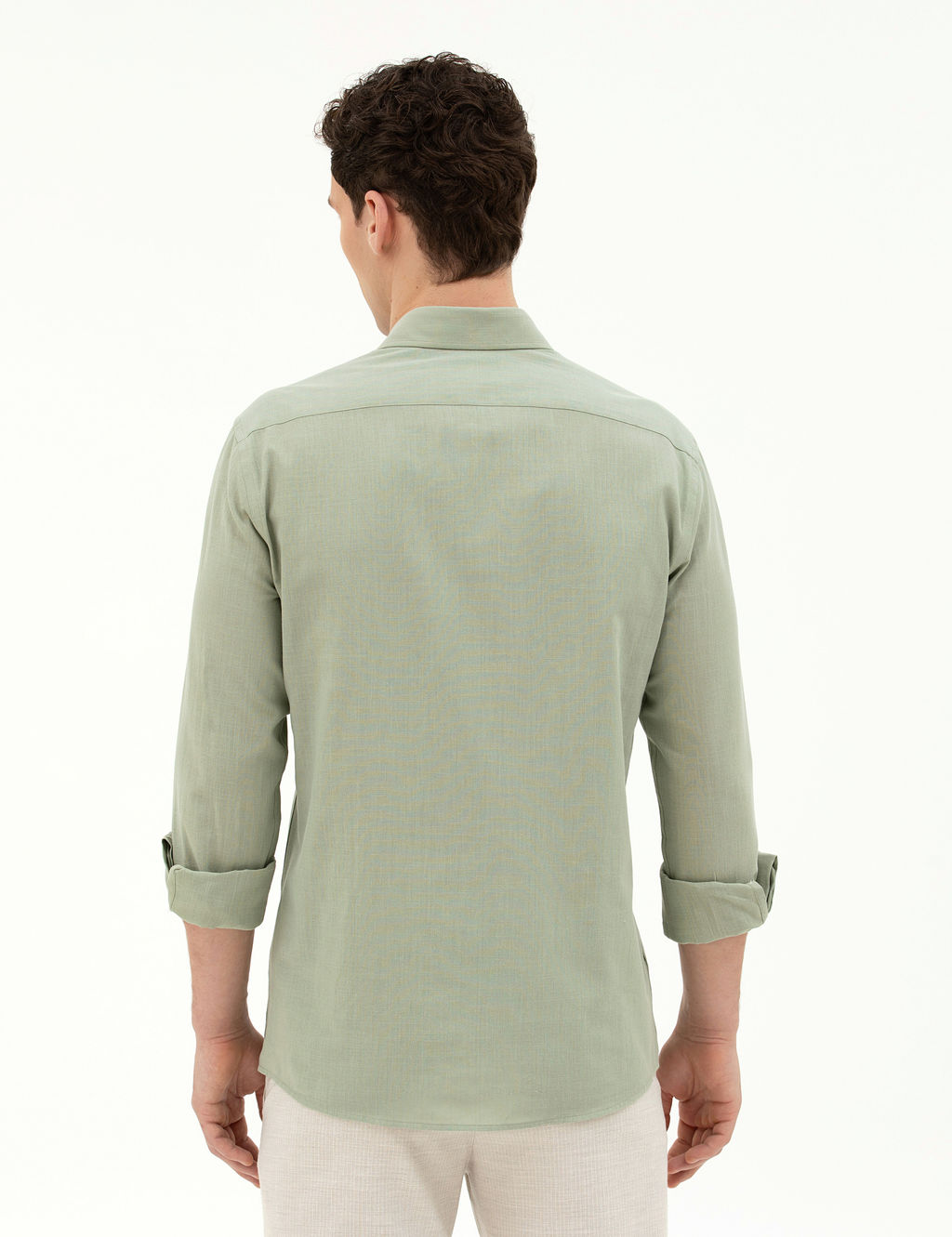 Ye_il Slim Fit Uzun Kollu G_mlek