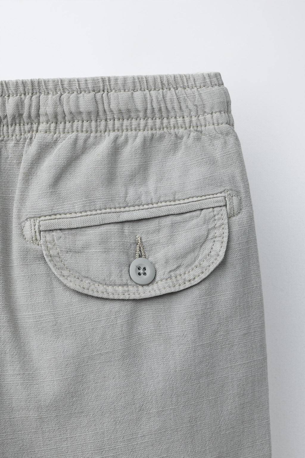 PANTAL?N FLUIDO ALGOD?N / Gris perla - Zara фото 4