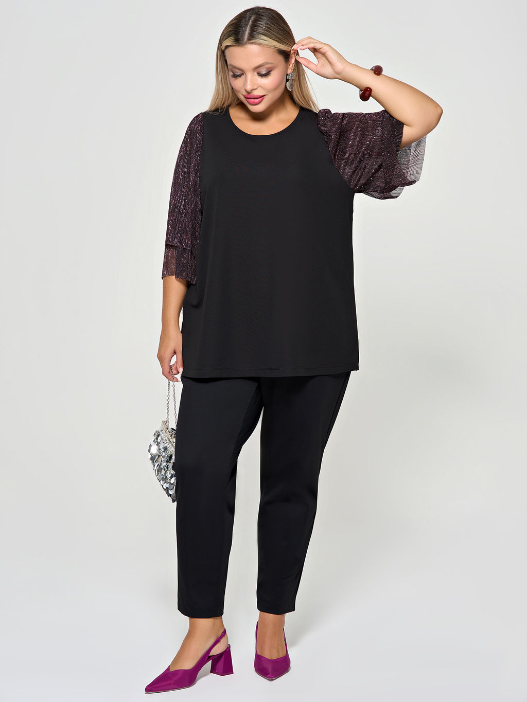 Футболка 0208-2 чёрный - Dora фото 122