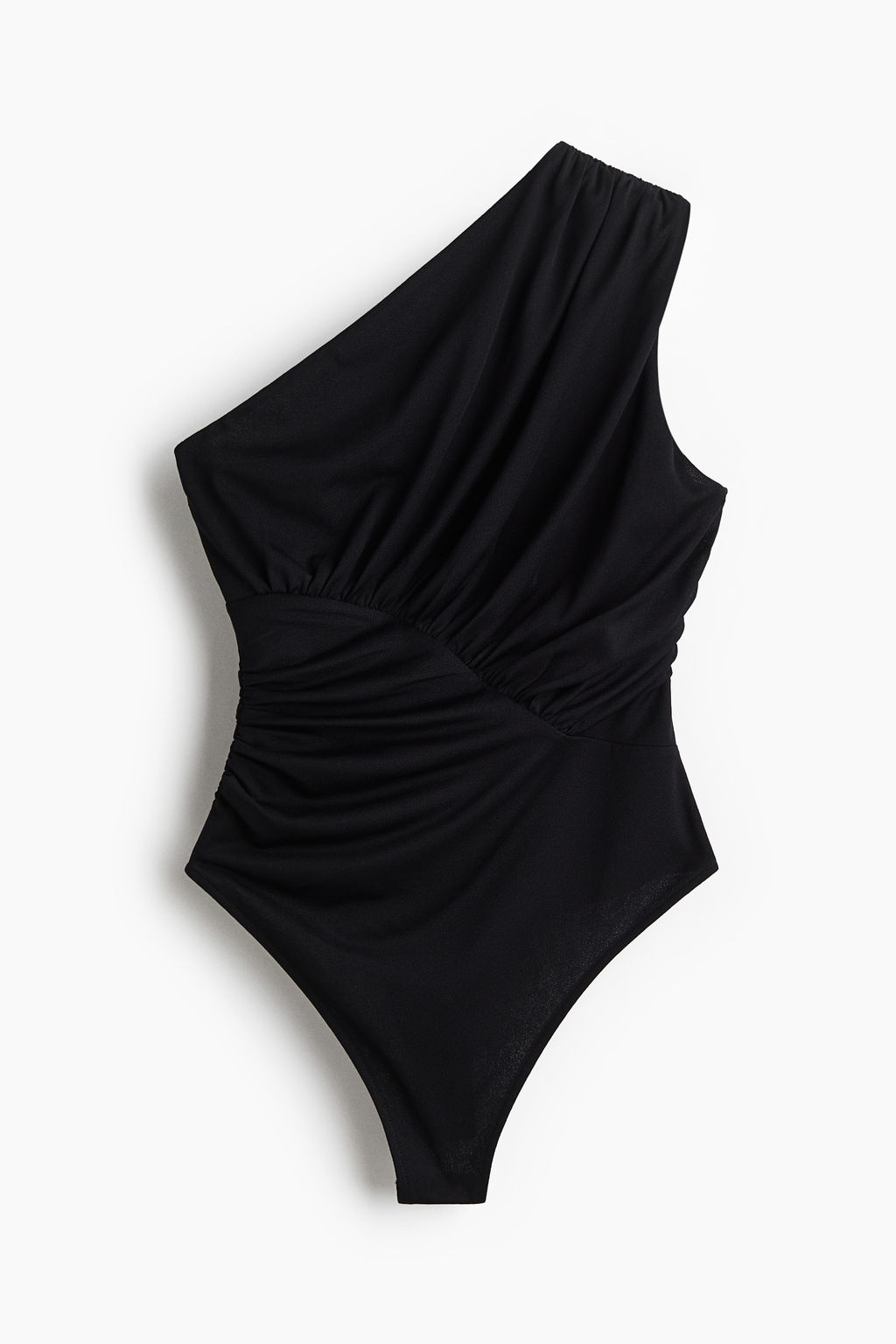 Body tanga drapeado de un hombro