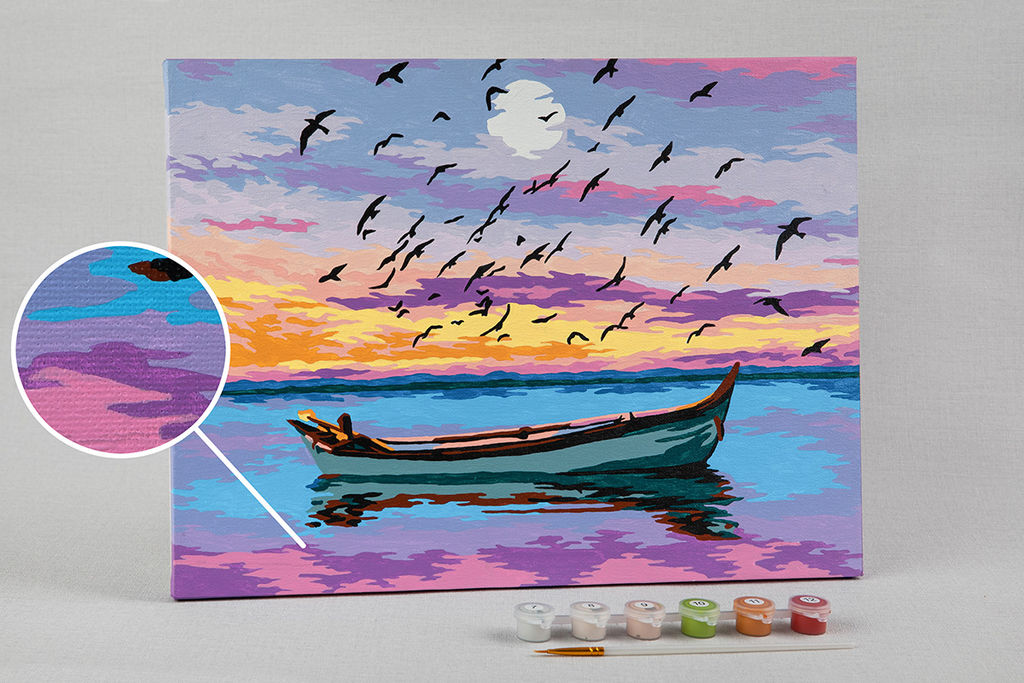 ФРЕЯ PNB/PM-145 Набор для раскрашивания по номерам 40 х 30 см Лодка в волшебную страну  фото 6