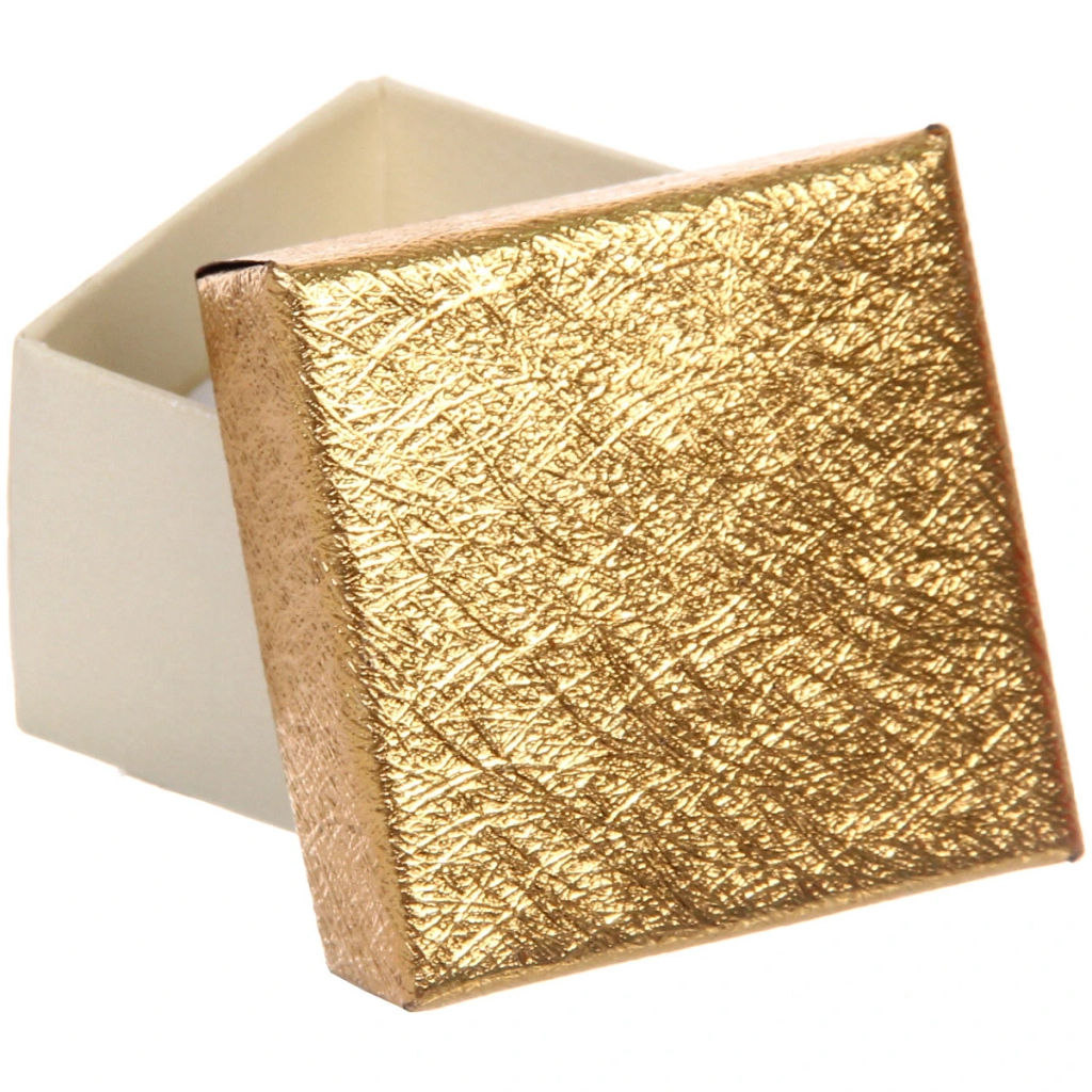 Цена за 12 шт. Коробка подарочная "Блеск" 4*4*3 см, Золото