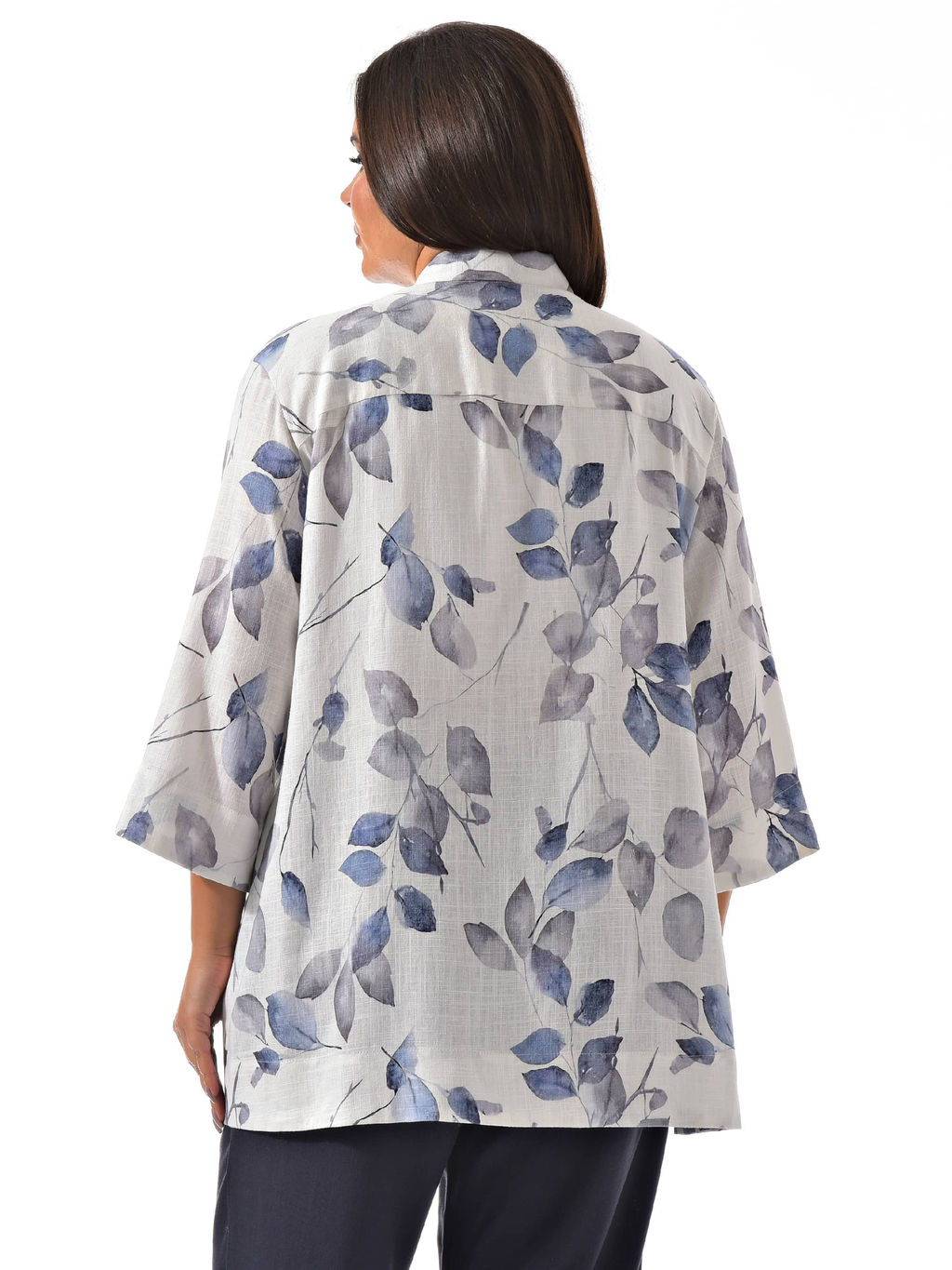 вискоза со льном, дышащая легкая рубашка - А+б коллекция фото 16