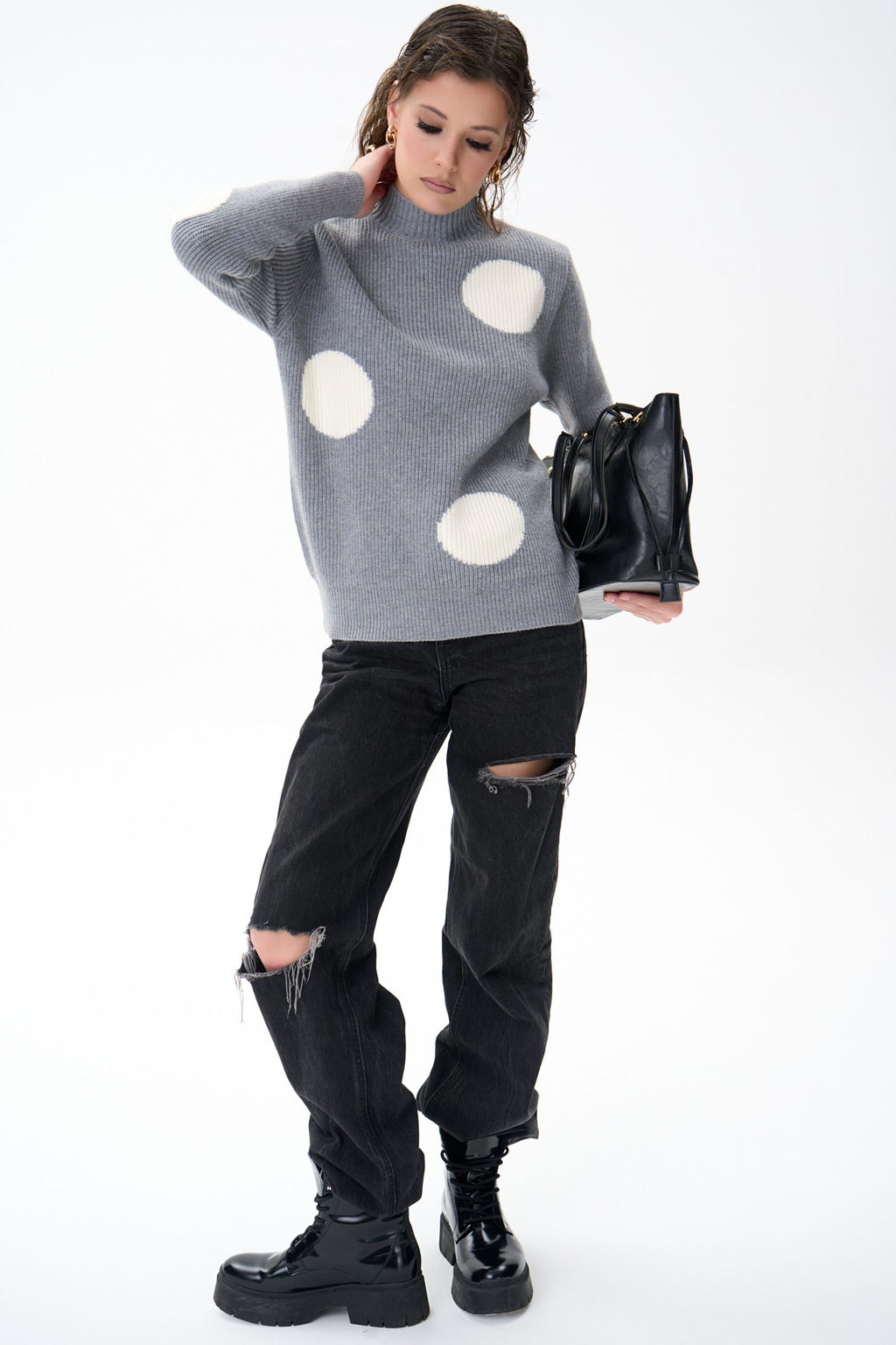 Свитер Зои (серый) - Эльза фото 2