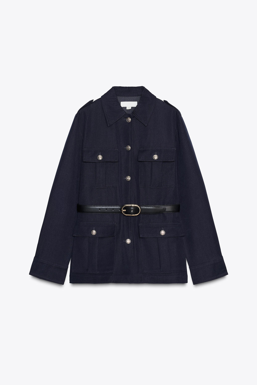 BELTED JACKET WITH PATCH POCKETS - Zara фото 5