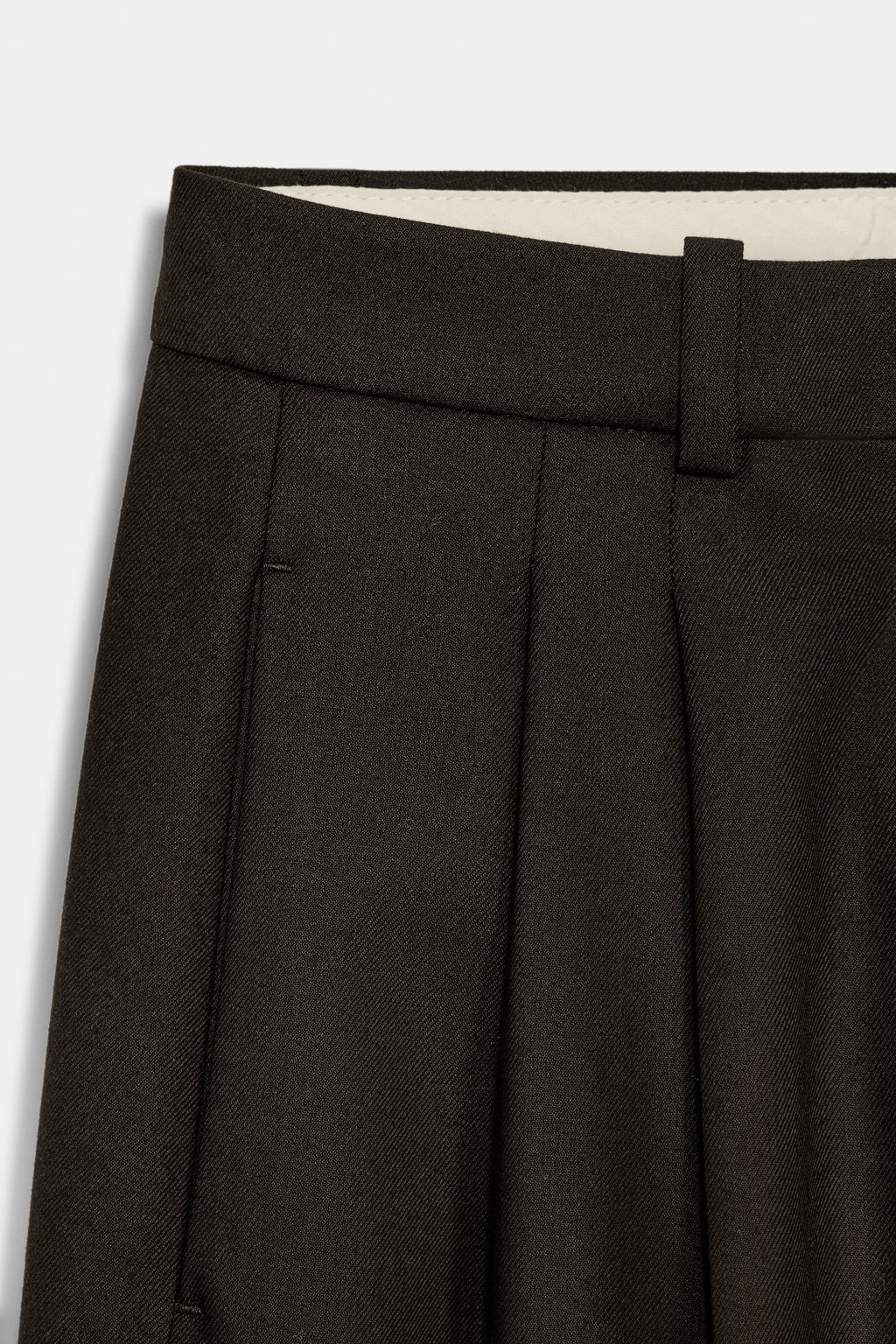 PANTAL?N PINZAS WIDE LEG ZW COLLECTION / Marr?n - Zara фото 9