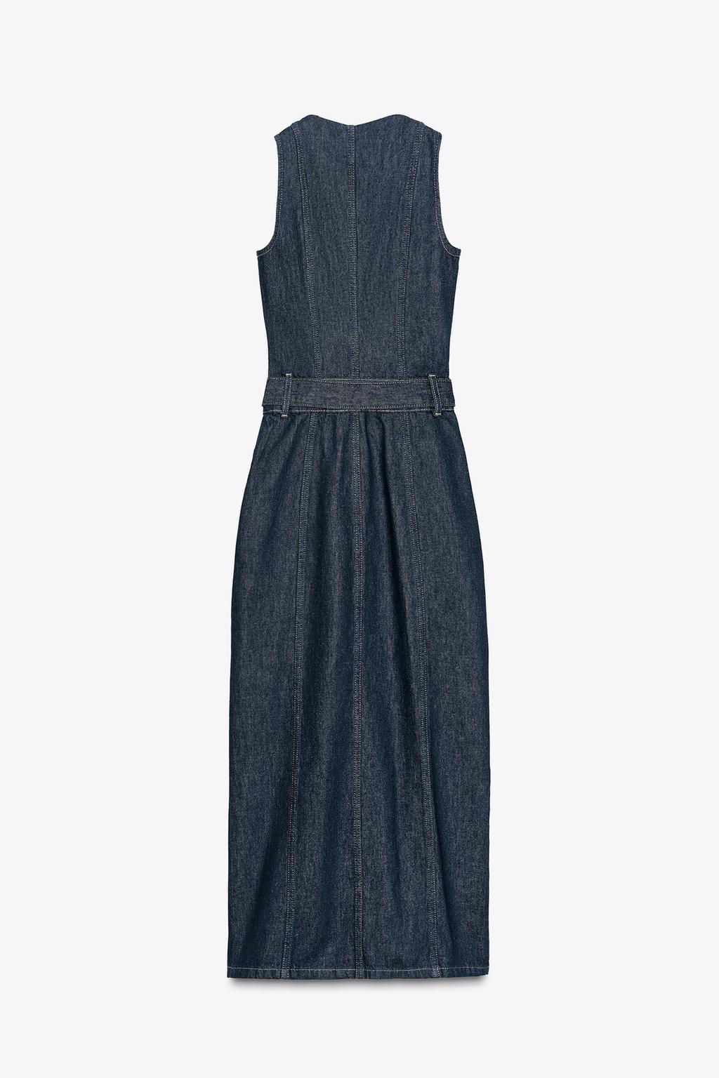 Z1975 DENIM DRESS WITH BELT - Zara фото 3