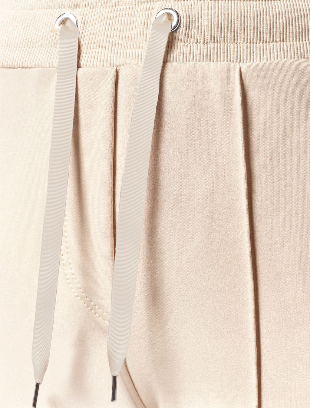 Брюки Vilatte из хлопка бежевый  фото 2