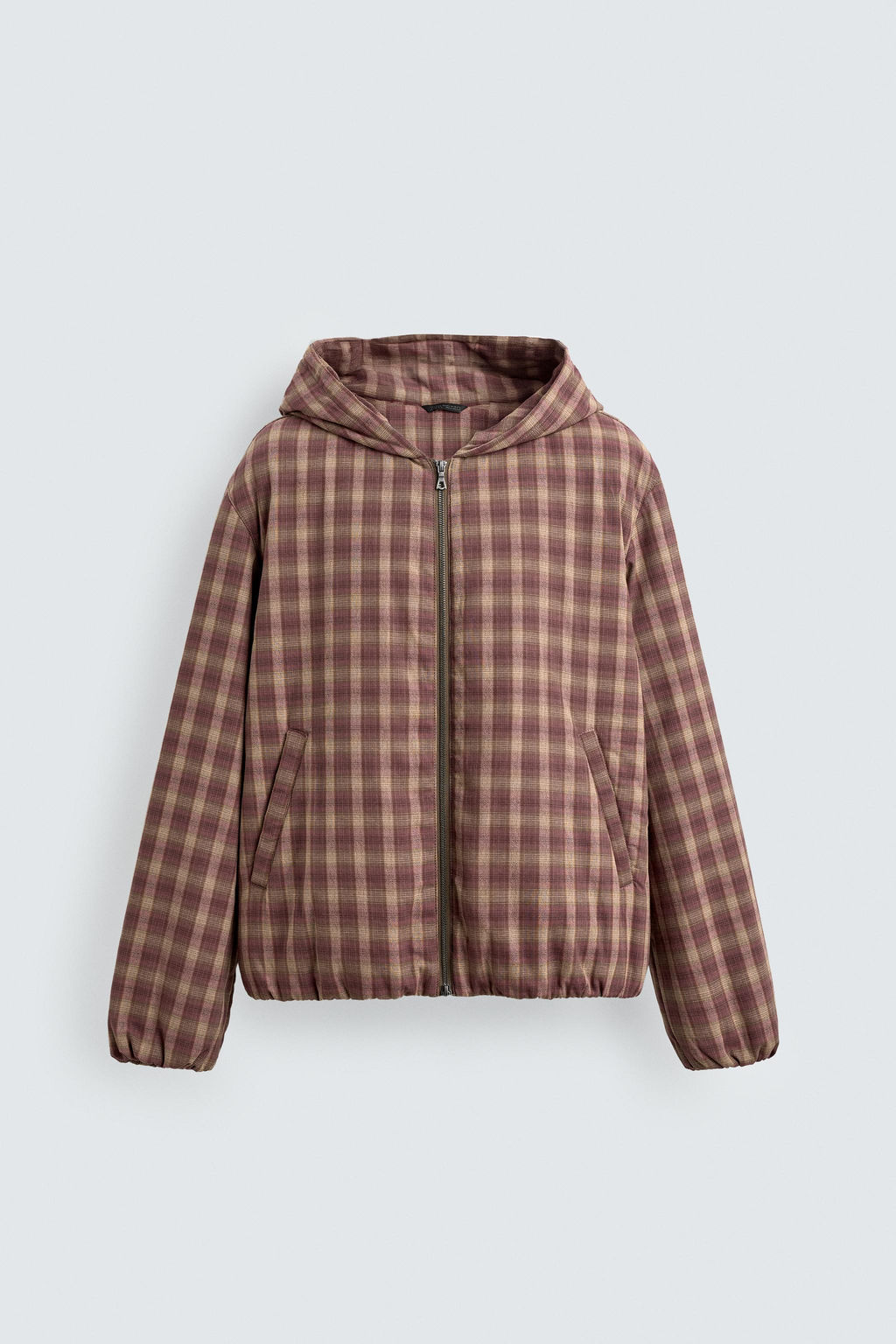 HOODIE CHECK JACKET
