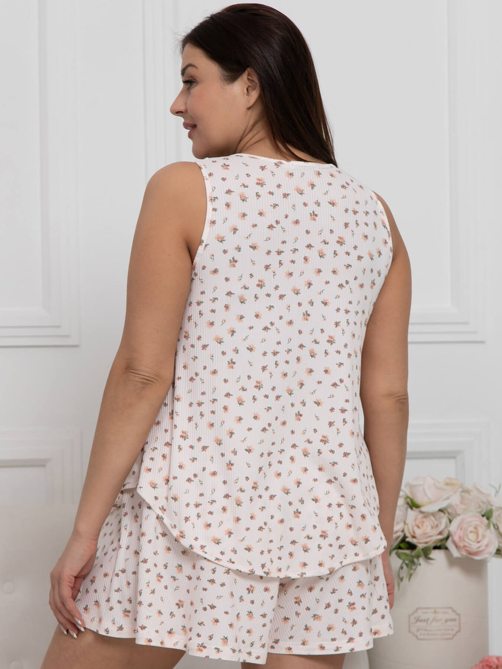 Костюм домашний с шортами Мила (розовый) К16214-1М