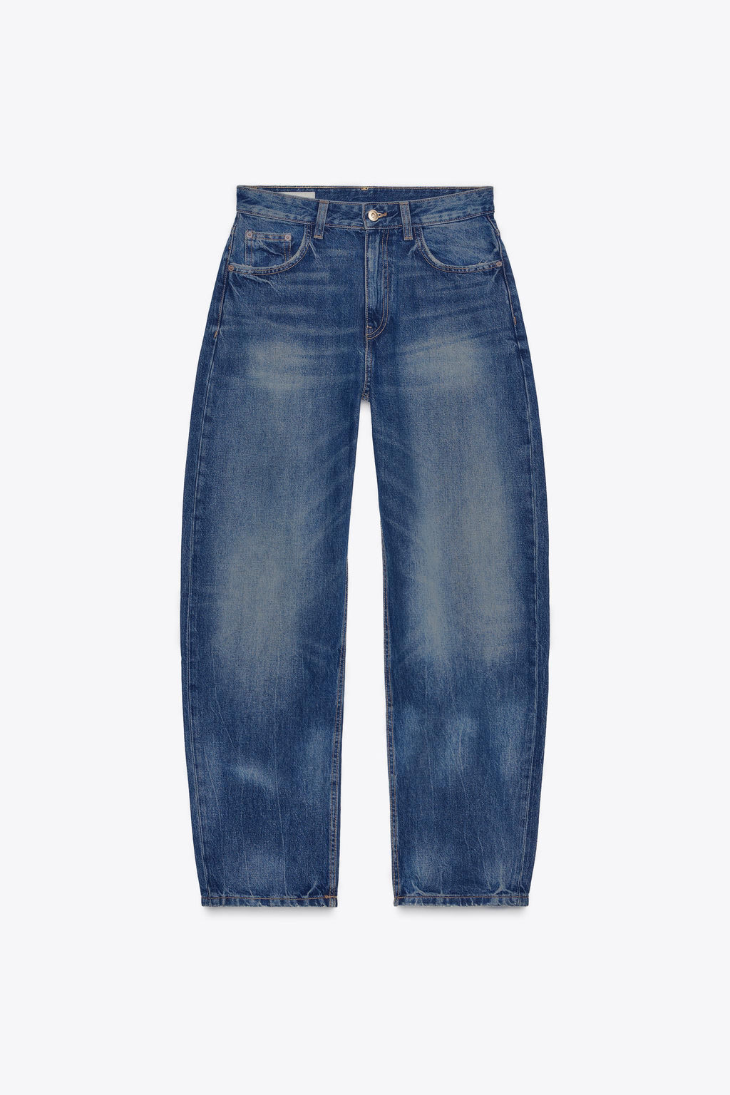 HIGH-WAIST TRF BARREL JEANS - Zara фото 5