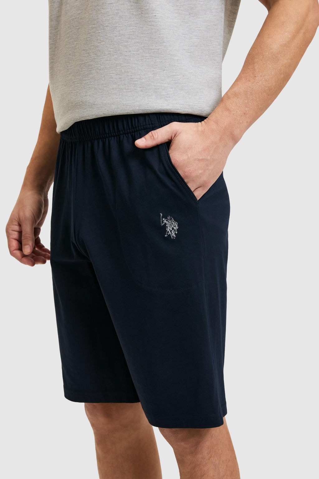 Erkek A__k Gri Melanj Pijama Tak_m_
