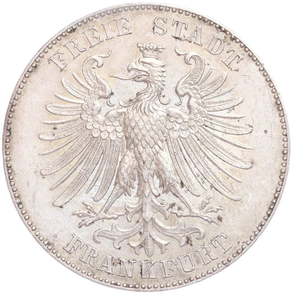 1 талер 1859 года Франкфурт 100 лет со дня рождения Фридриха Шиллера