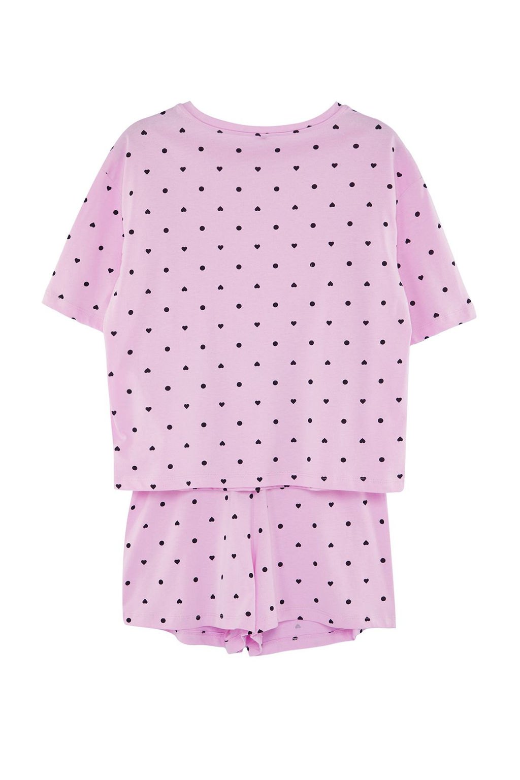 Trendyolmilla Beyaz %100 Pamuklu Puantiyeli ve Kalpli Sortlu Orme Pijama Tak?m? THMSS21PT1485 фото 71