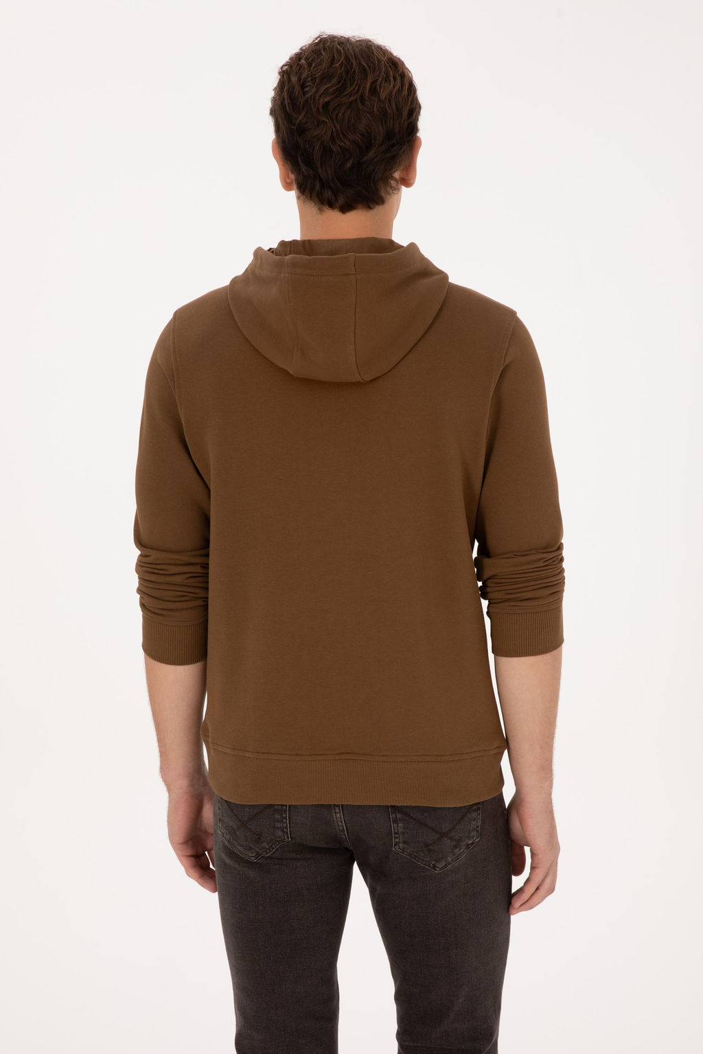 Erkek Regular Fit Kap__onlu Haki Sweatshirt - U.s. polo assn фото 5