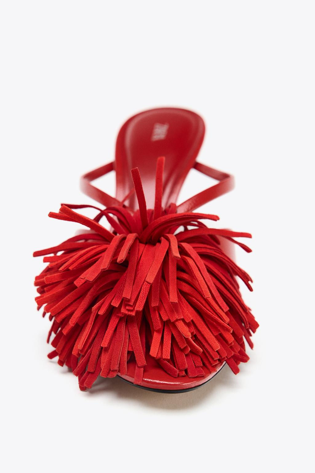 FRINGED HIGH-HEEL SANDALS - Zara фото 9