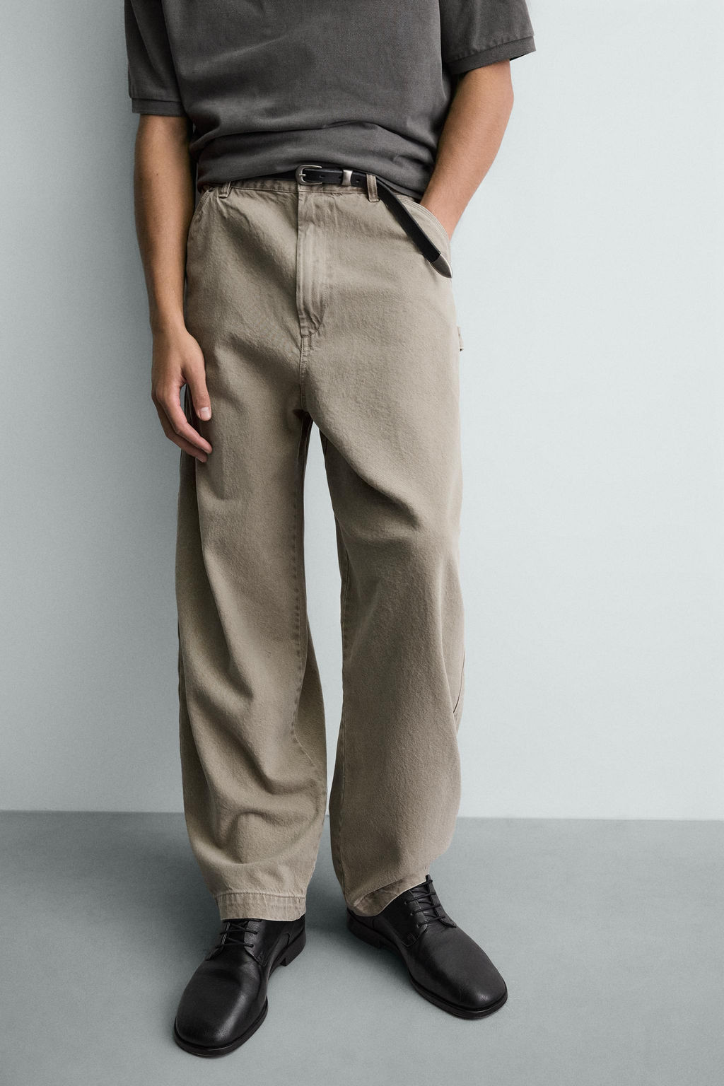 BALLOON FIT WASHED TROUSERS - Zara фото 15