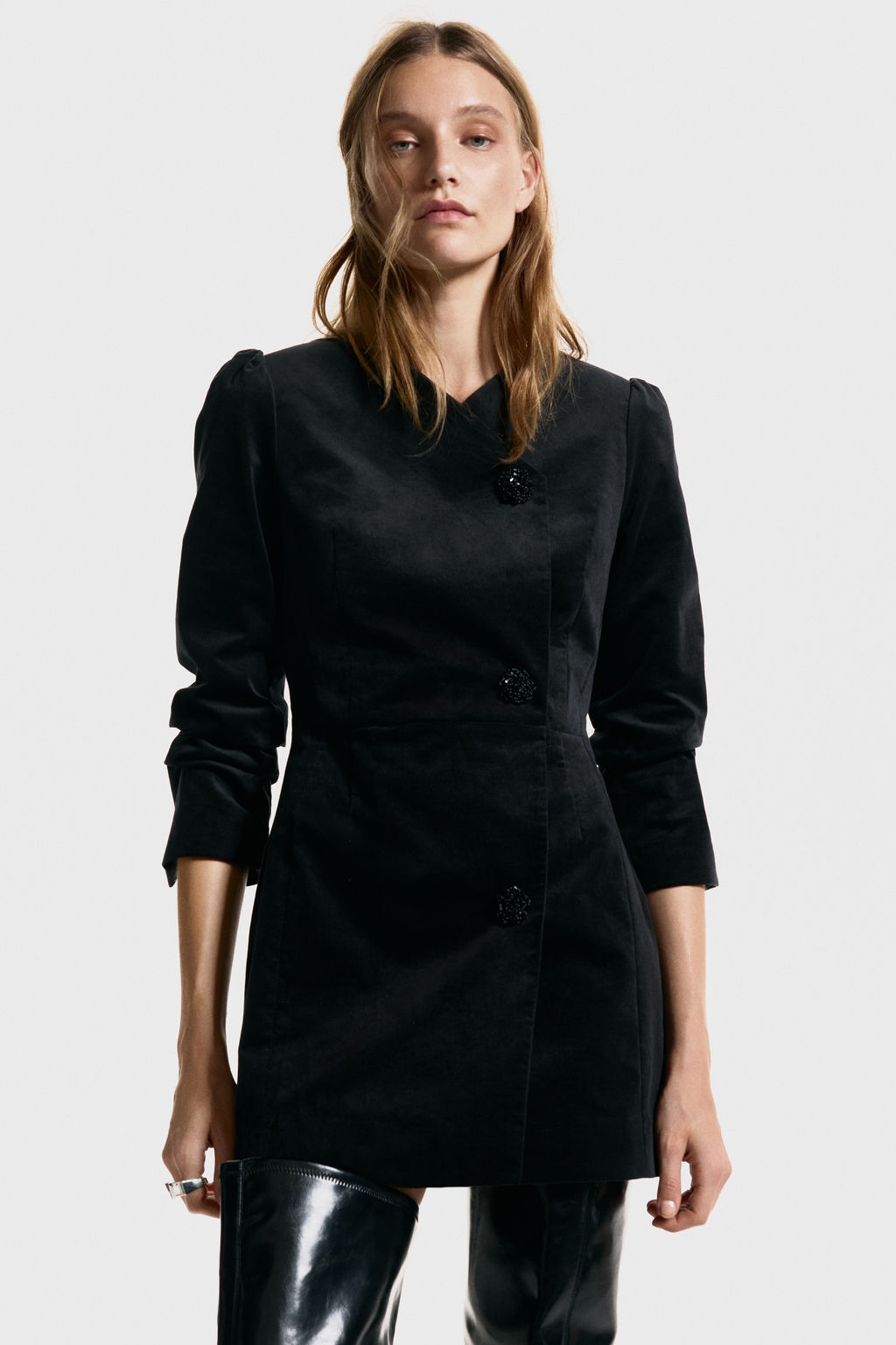 Vestido blazer de terciopelo - H&m фото 6