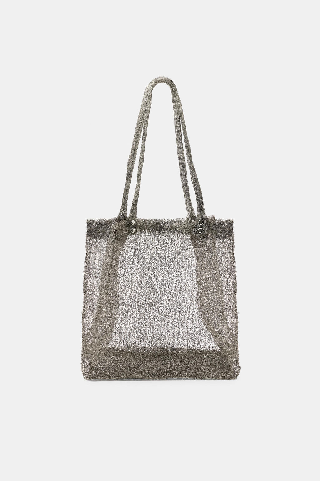 BOLSO MALLA MET?LICA / Plata vieja - Zara фото 3