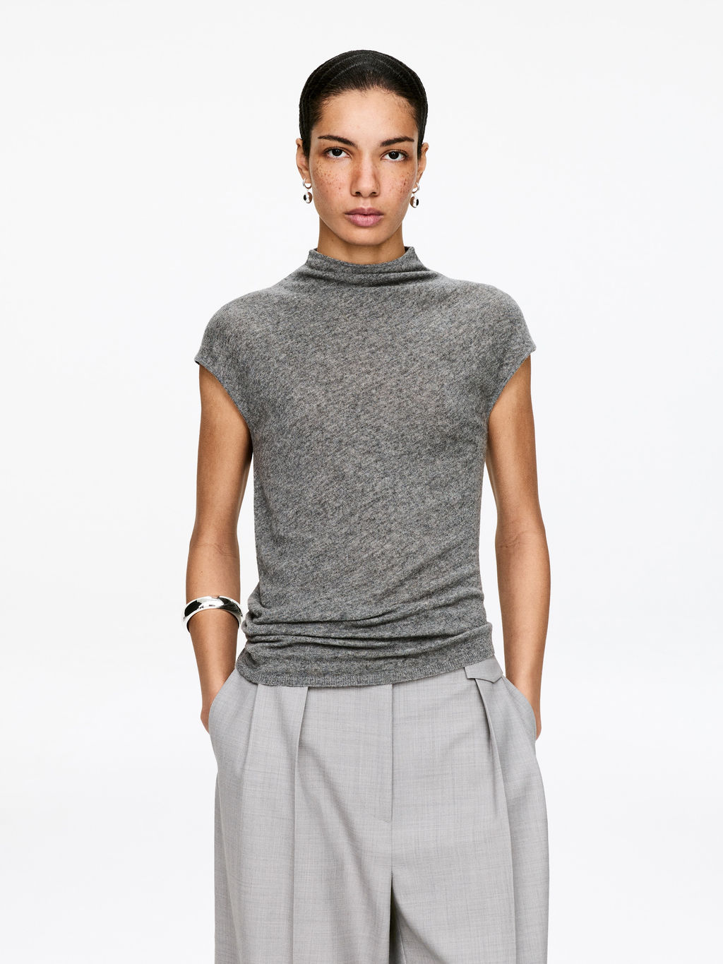 Top drapeado de cachemir puro - H&m фото 3