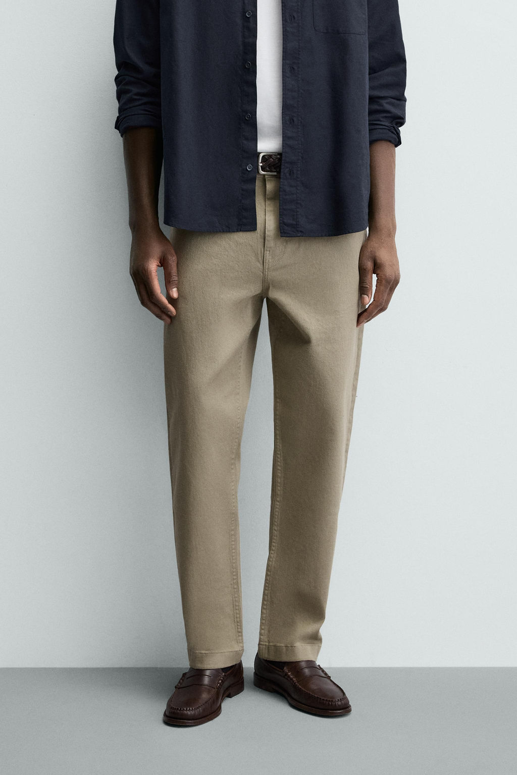 PANTAL?N STRAIGHT FIT / Khaki claro - Zara фото 10