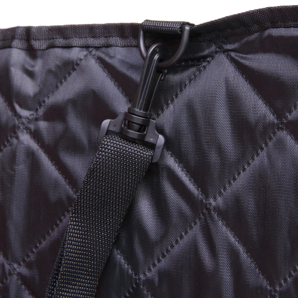 Автогамак для перевозки животных "Место Бро", цвет черный, влагозащ. ткань, ремень для крепл. к ошейнику, 133*140см