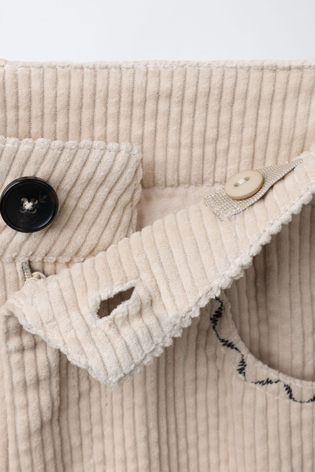 BARREL CORDUROY TROUSERS WITH EMBROIDERED DETAIL - Zara фото 4