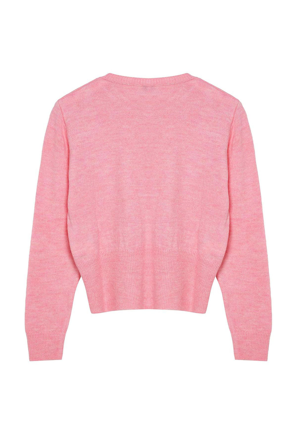 Pembe Basic Dugmeli Ceket Gorunumlu Triko H?rka TWOAW25HI00164