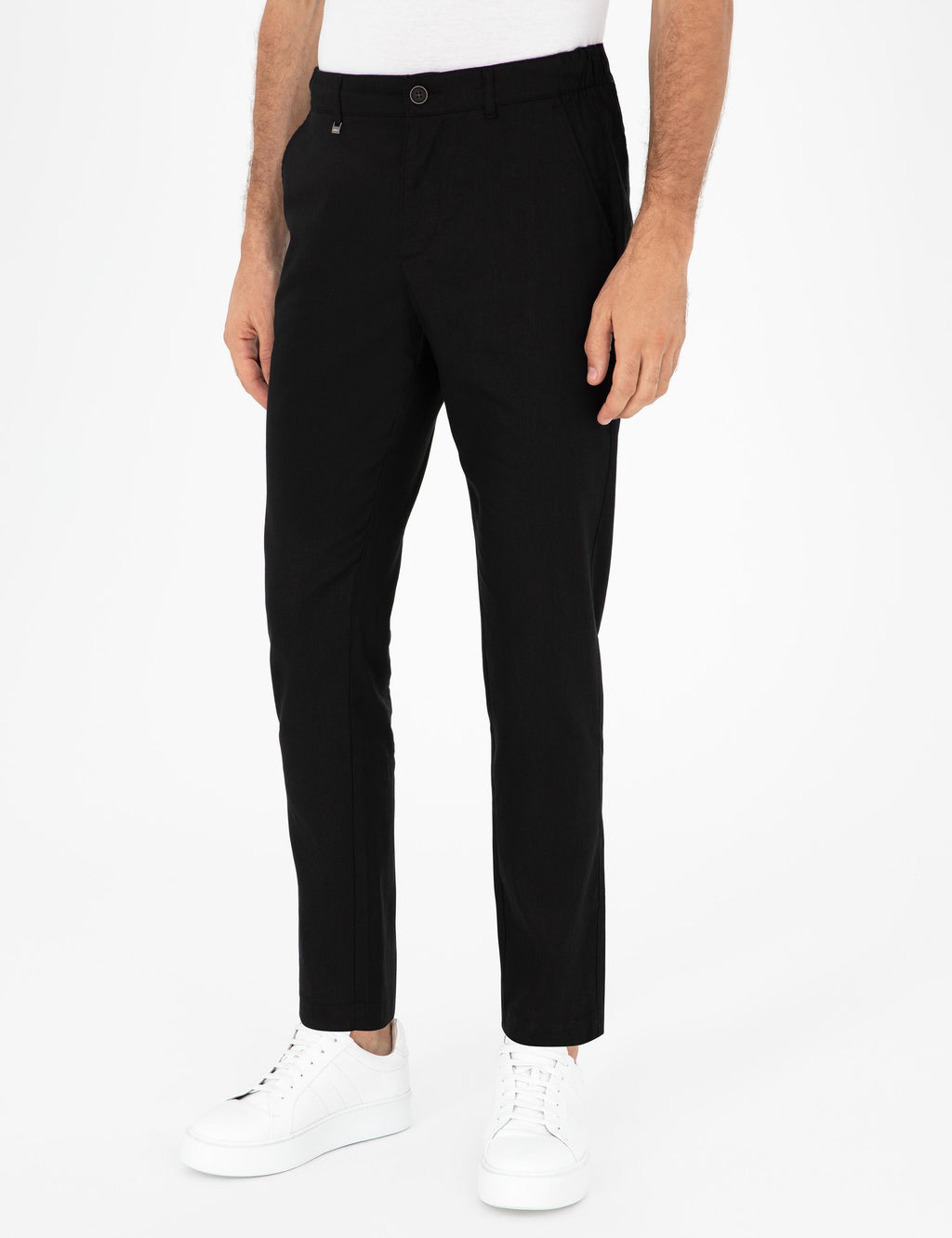 Черные брюки-морковки из плотной ткани - Cacharel фото 2