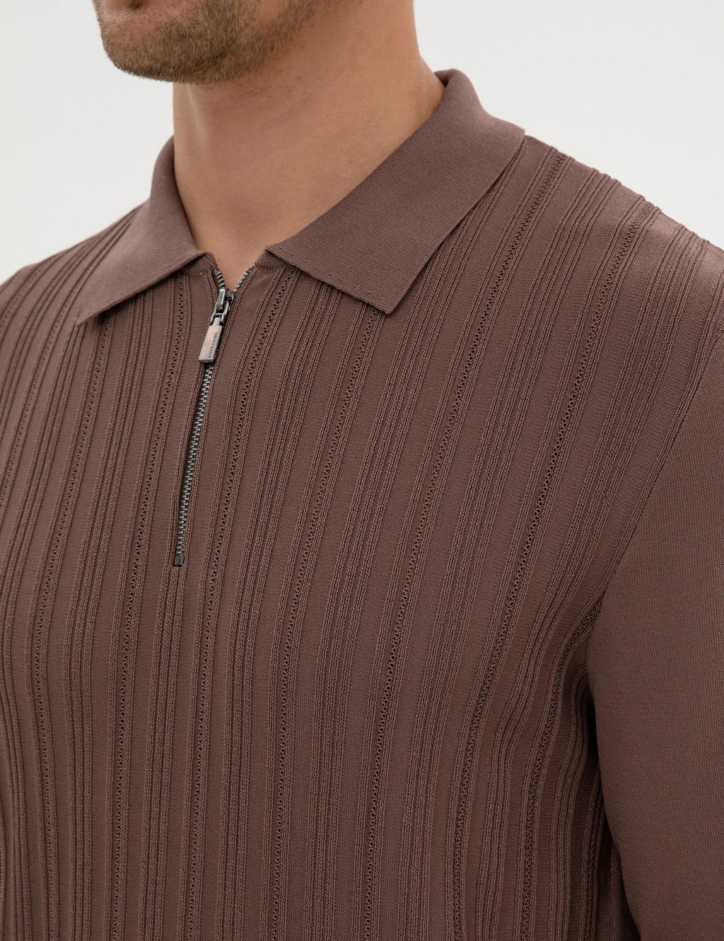 Vizon Regular Fit Bisiklet Yaka Fermuarl_ Triko Kazak - Pierre cardin фото 7