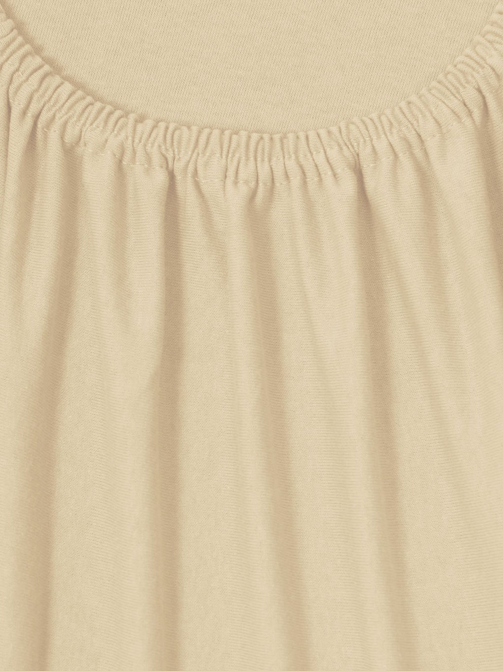 Простыня трикотажная на резинке - Беж 90х200х20