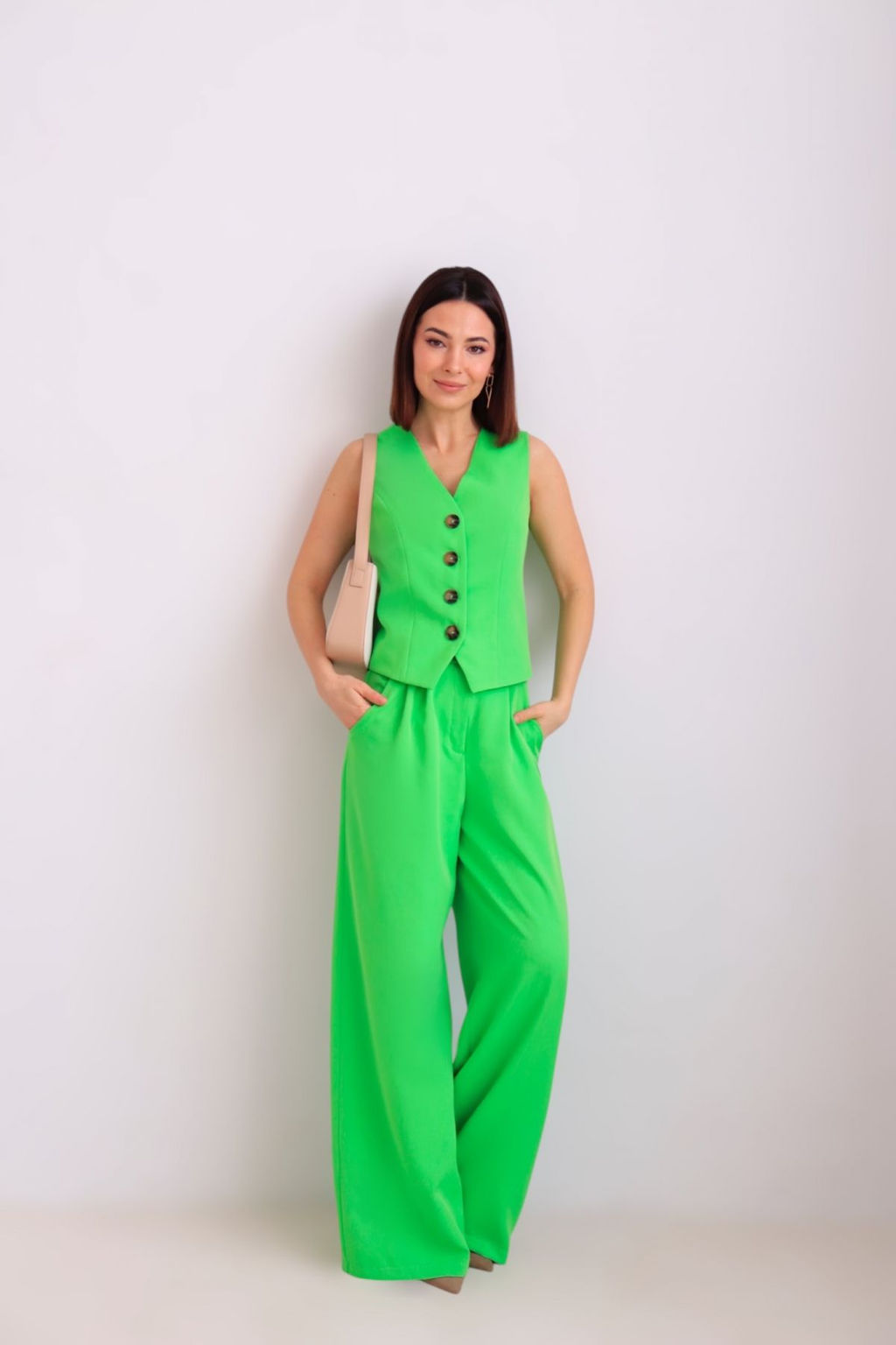 Martichelli Костюм с жилетом ярко-зелёный  фото 2