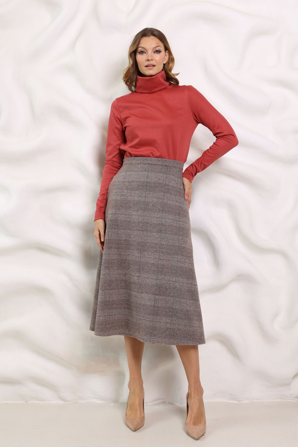 Юбка миди из трикотажа с карманами - Looklikecat фото 2