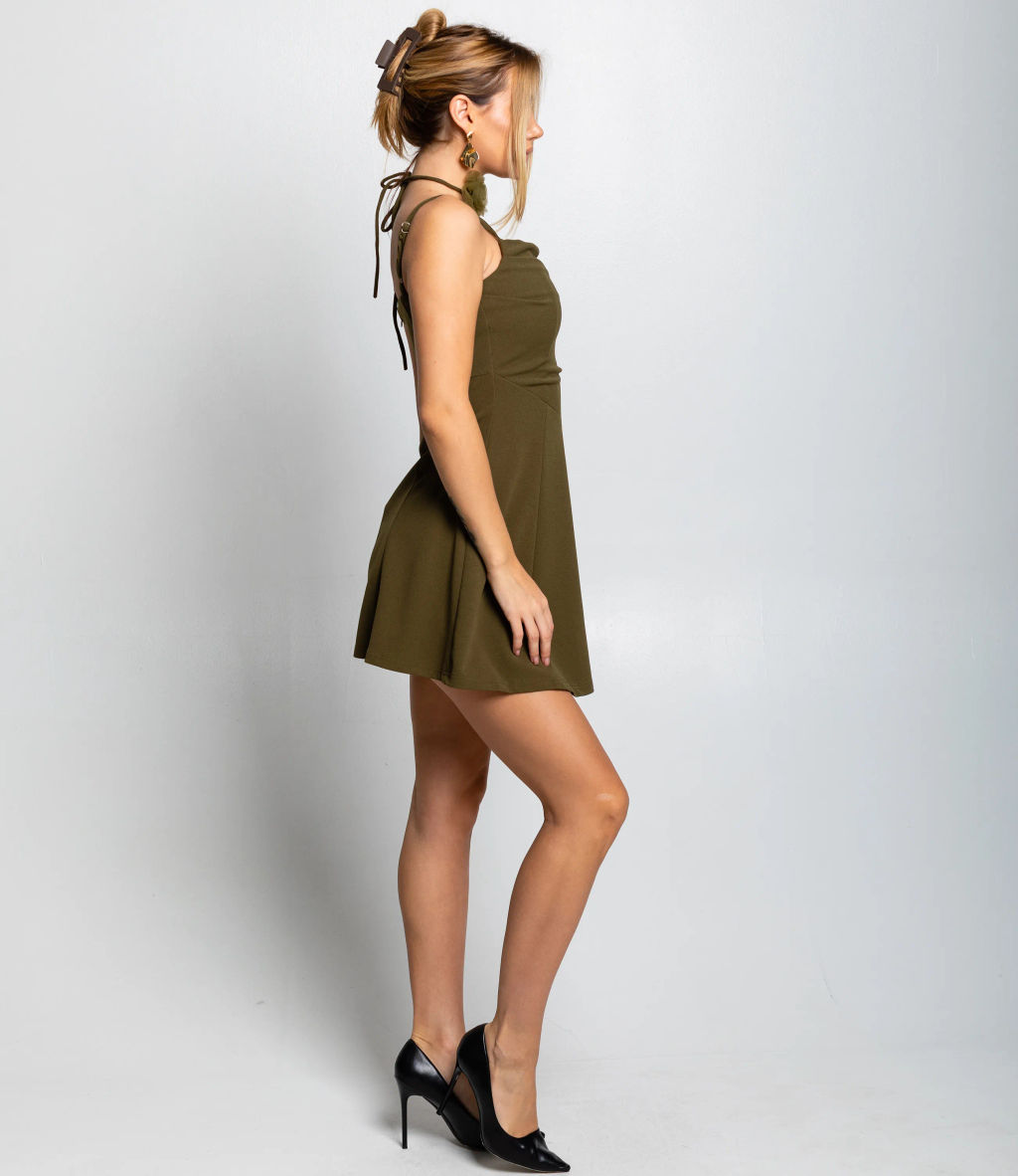 Платье #КТ802 (14), хаки - Dommod фото 3