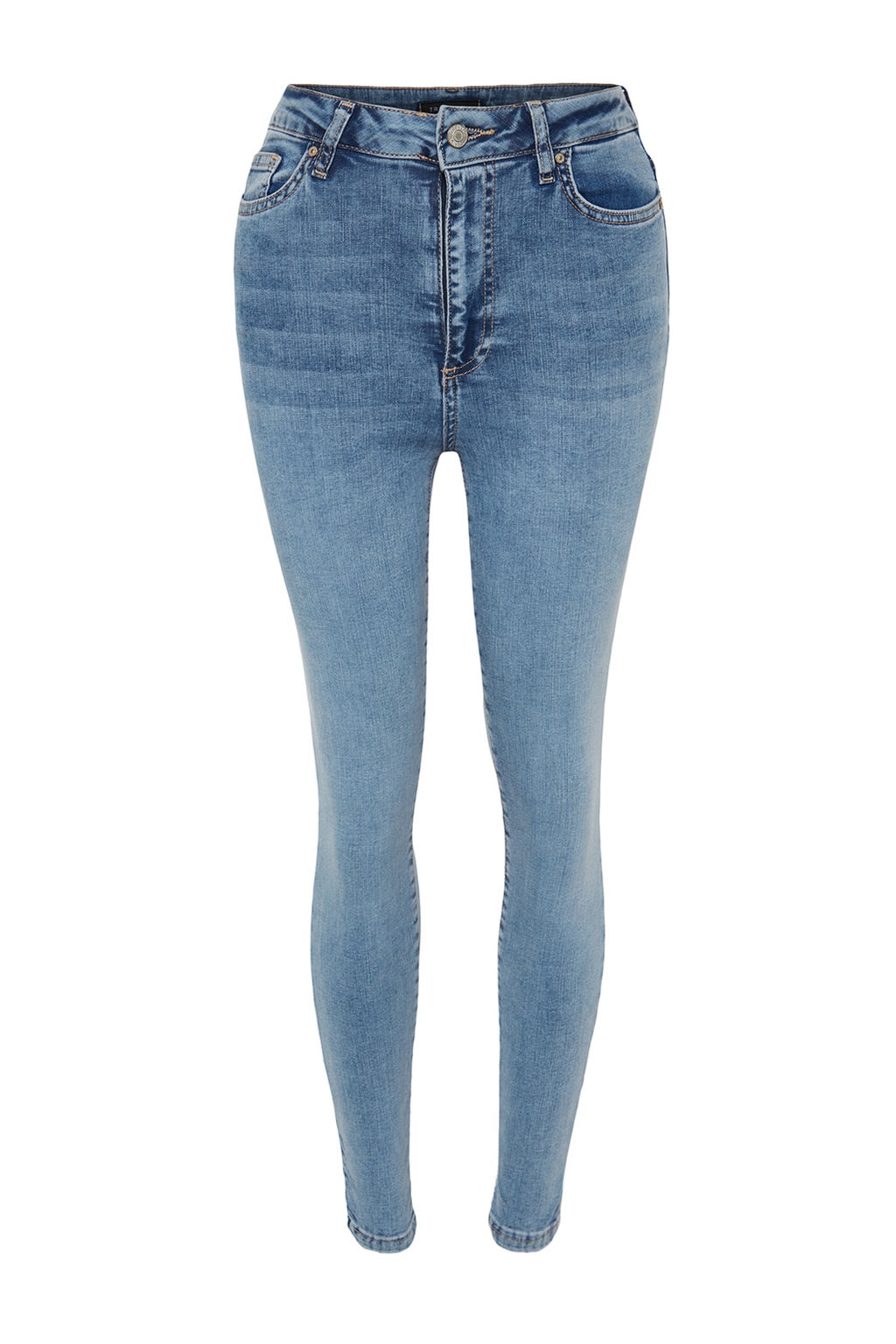 TRENDYOLMILLA Koyu Mavi Sekillendiren Etki Yuksek Bel Skinny Jeans TWOAW24JE00070  фото 14