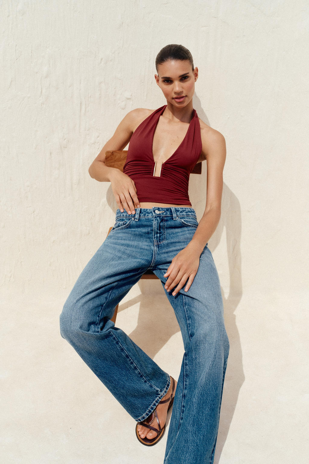 DRAPED HALTER TOP - Zara фото 28