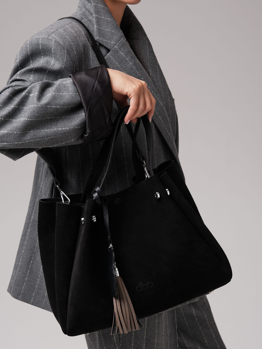 Замшевая сумка с матрешкой Vasilisa DBR 31210 черный фото 6