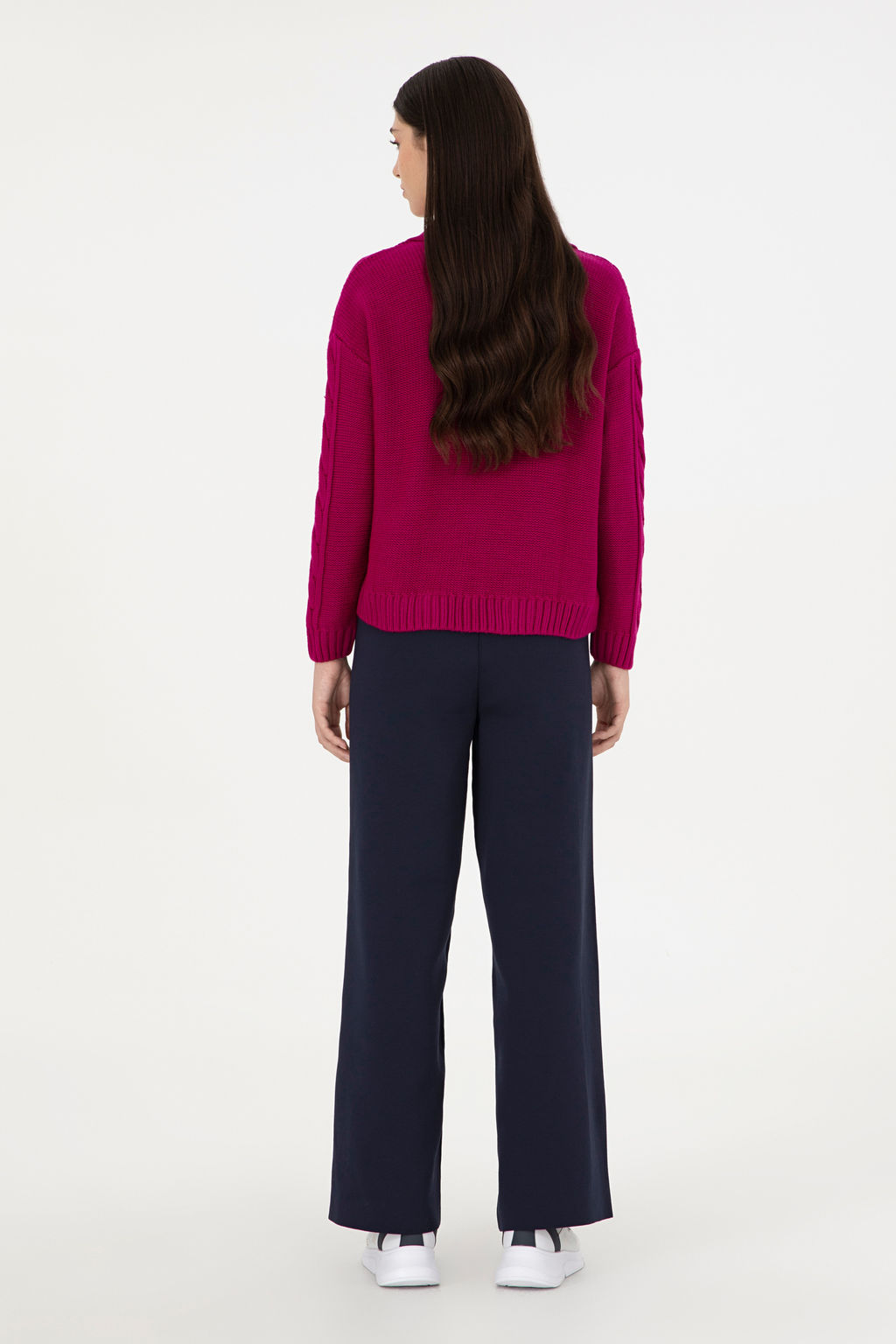 KadДn Lacivert Loose Fit Triko Pantolon