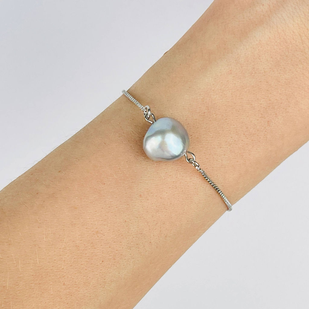 Браслет регулируемый с Жемчугом - Радуга самоцветов фото 2