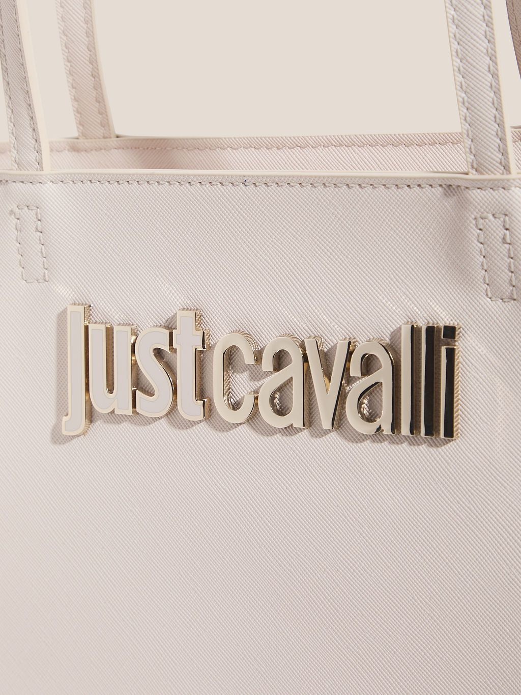 Женский тоут JUST CAVALLI METAL LETTERING Артикул 4450814, молочно-белый  фото 2