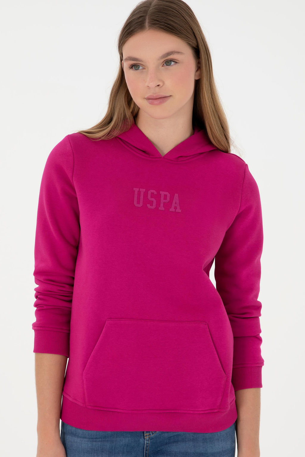 Женский базовый свитшот цвета фуксии Неожиданная скидка в корзине - U.s. polo assn фото 3