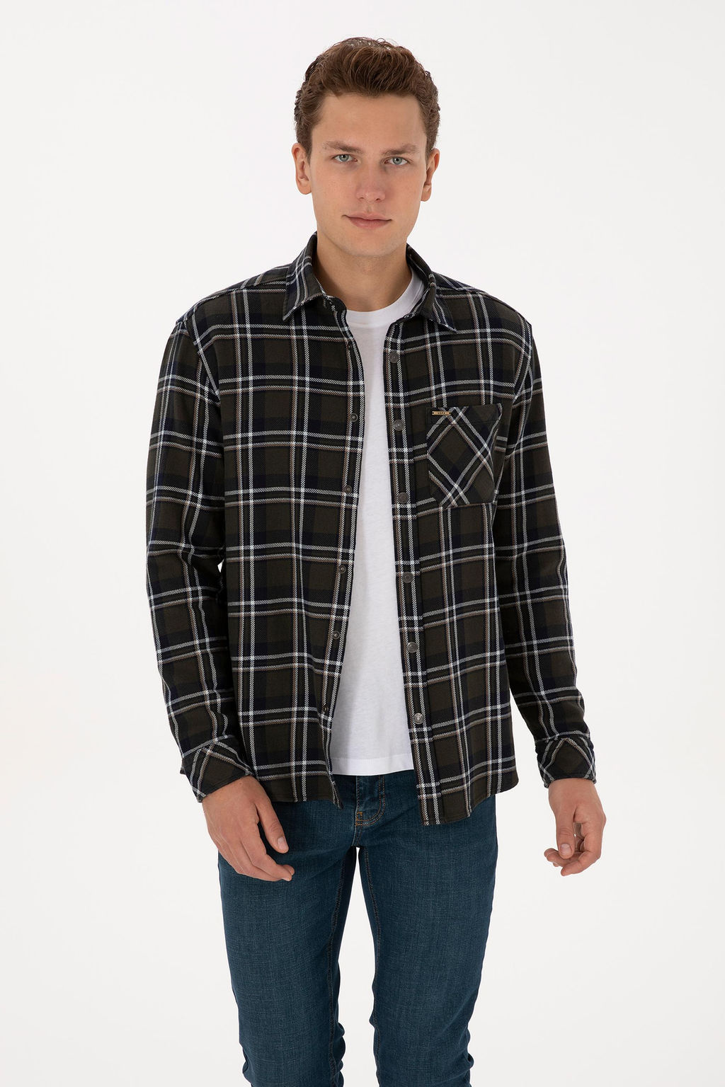 Erkek Koyu Ye_il Uzun Kollu G_mlek