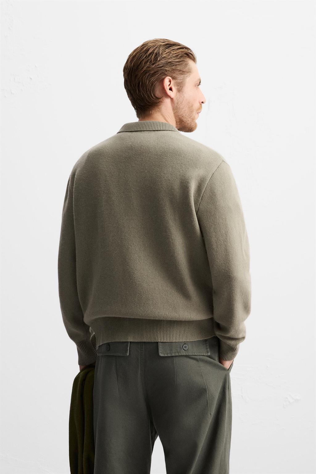 WOOL BLEND KNIT POLO SHIRT - Zara фото 3