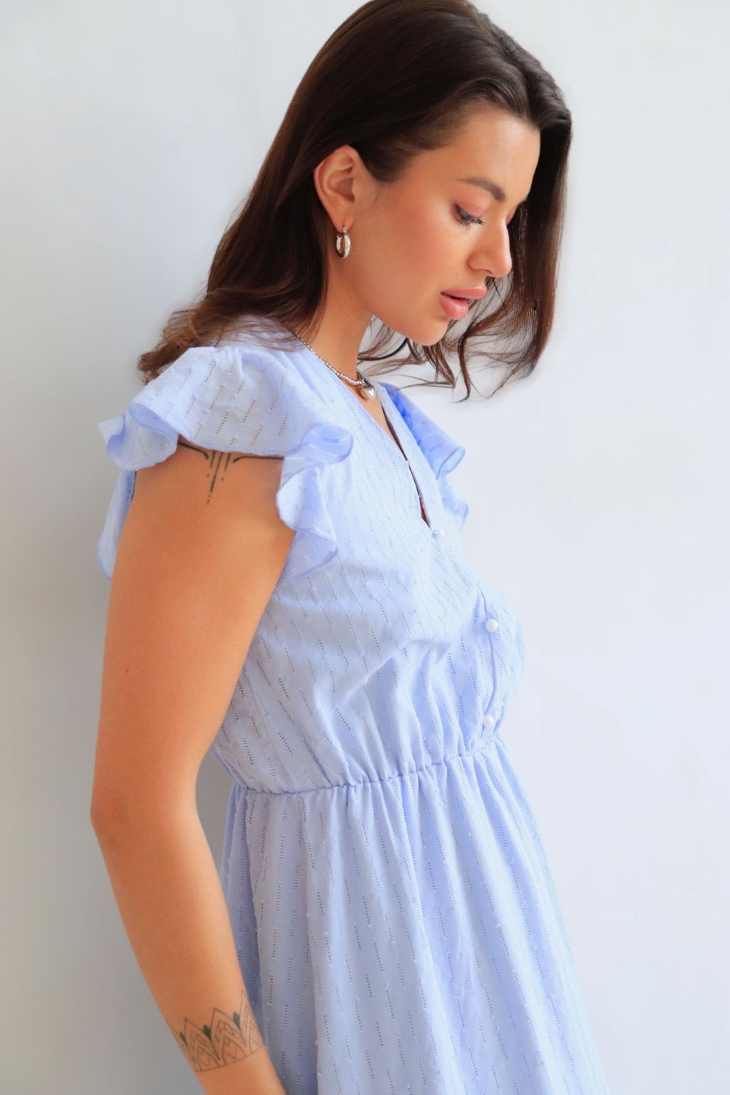 Martichelli Платье нежно-голубое  фото 9