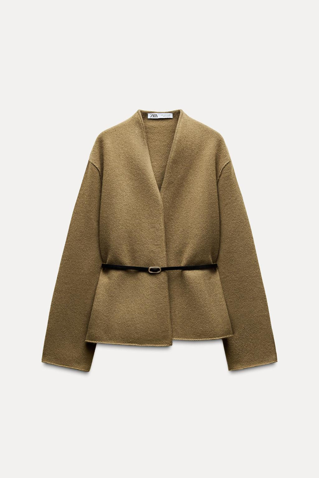100% WOOL BELTED JACKET - Zara фото 2