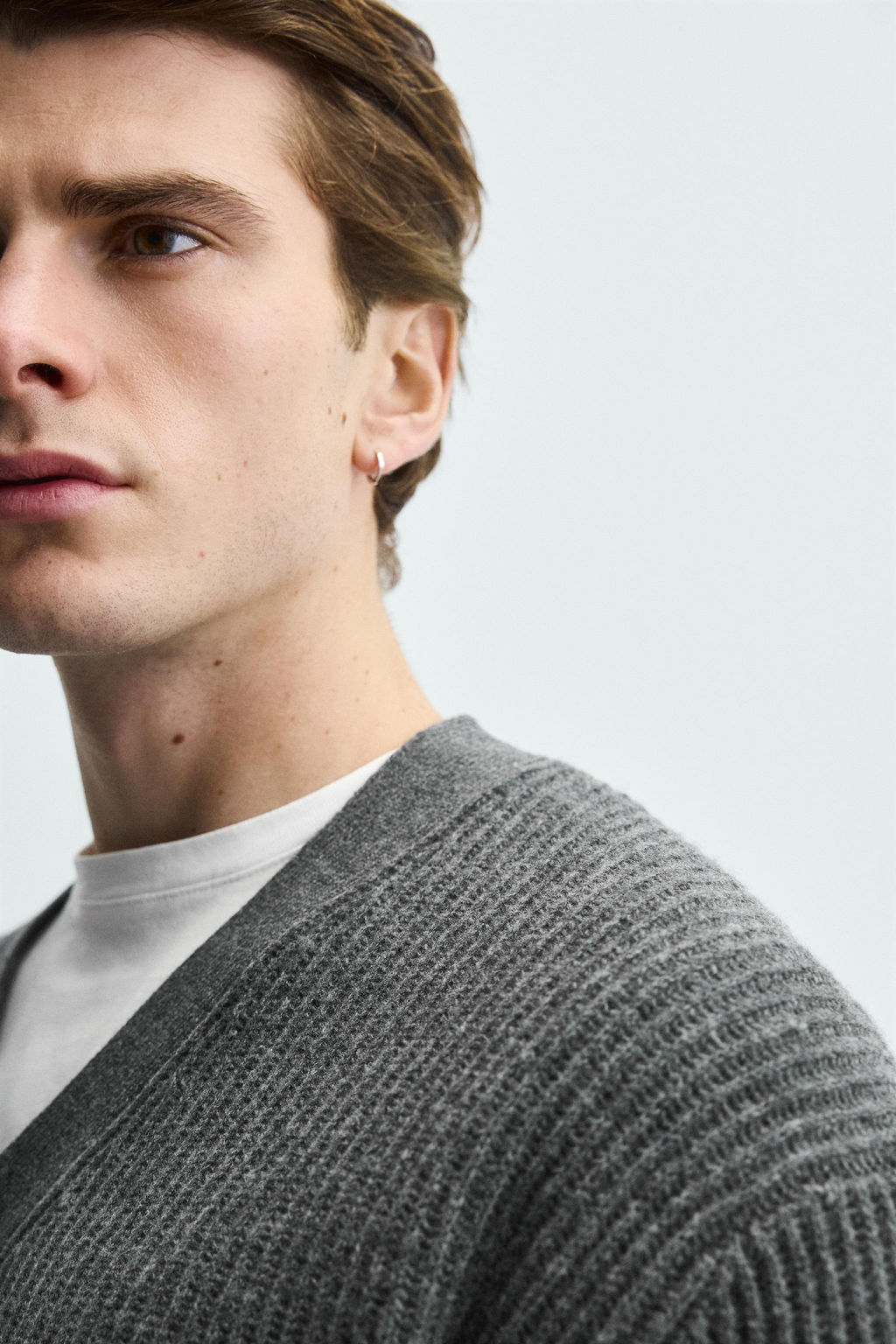 WOOL TEXTURED CARDIGAN - Zara фото 14