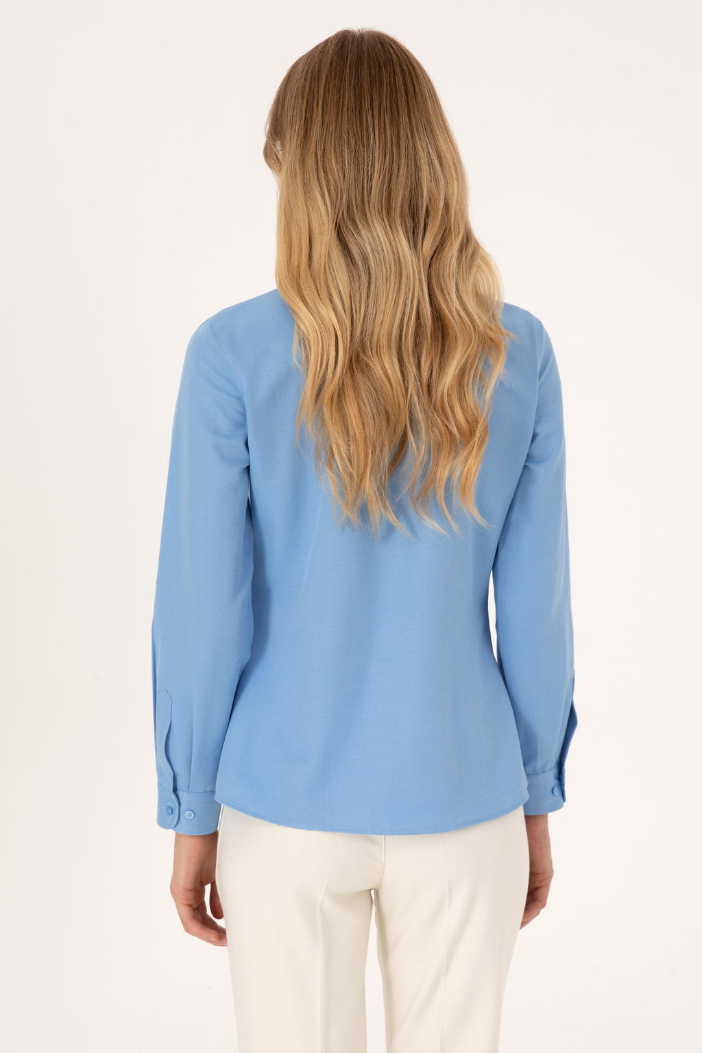 Kad_n A__k Mavi Uzun Kollu Basic G_mlek - U.s. polo assn фото 5