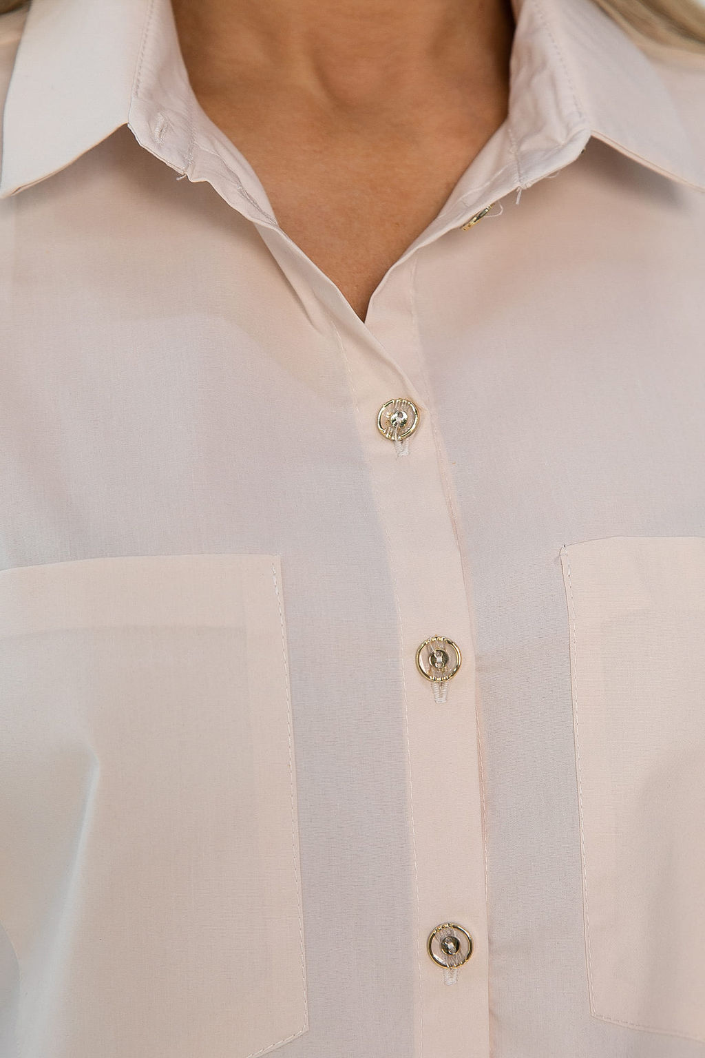 Рубашка классическая Аристократка (бежевая) Б14356-10М - Lt collection фото 6