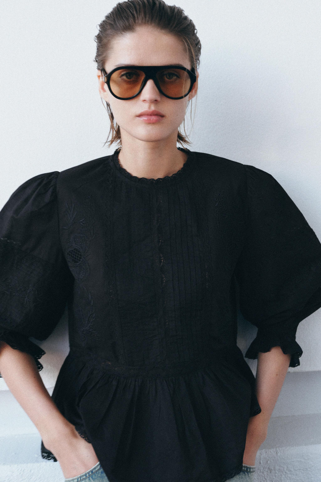 ZW COLLECTION EMBROIDERED SHIRT - Zara фото 8